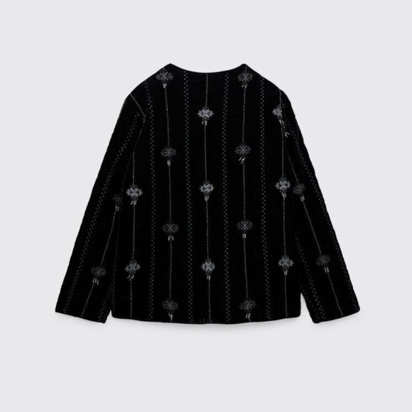 Zara Embroidered Velvet Jacket - Picture 7 of 10
